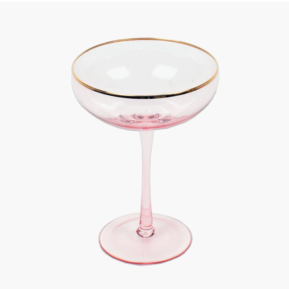 pink coupe glass