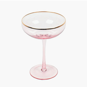 pink coupe glass