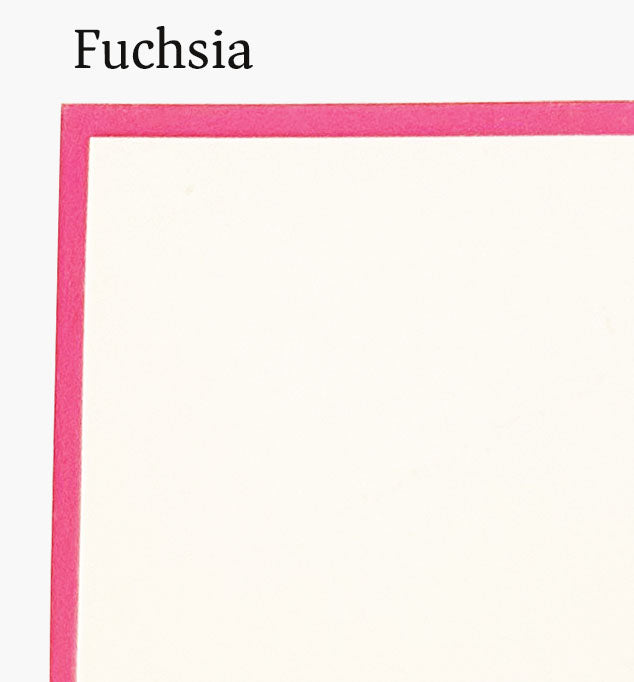 fuchsia border note card