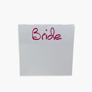 note page for bride