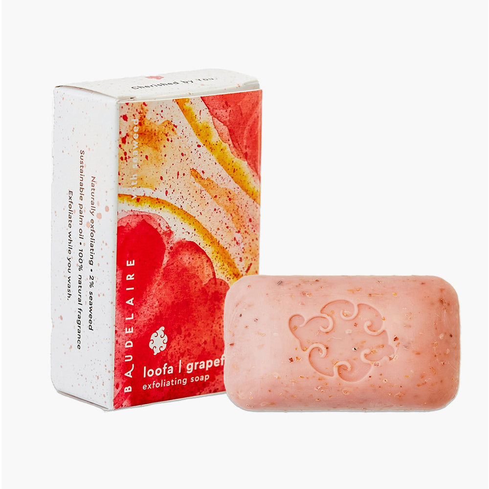 loofa soap, grapefruit soap