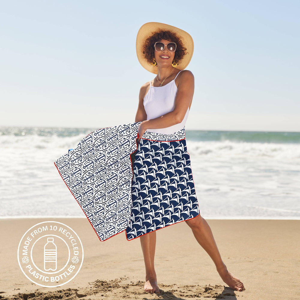 SAILBOATS Reversible Beach Towel