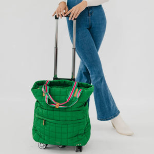 Tenley Quilted Tote Roller Bag: Tan