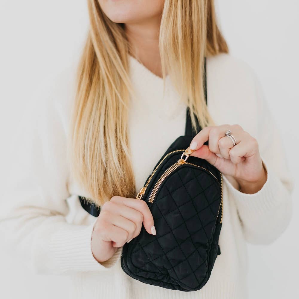 Puffer Bum Bag: Black