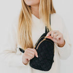 Puffer Bum Bag: Black