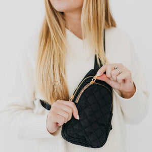 Puffer Bum Bag: Black