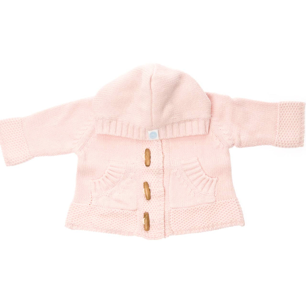 BABY KNIT HOODIE - PINK: 18-24