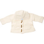 BABY KNIT HOODIE - IVORY: 12-18