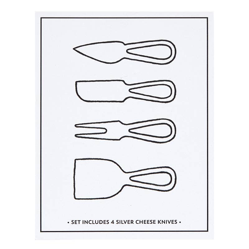 Cardboard Book Box - Silver Cheese Knives