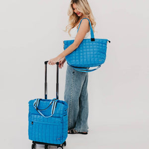 Tenley Quilted Tote Roller Bag: Tan