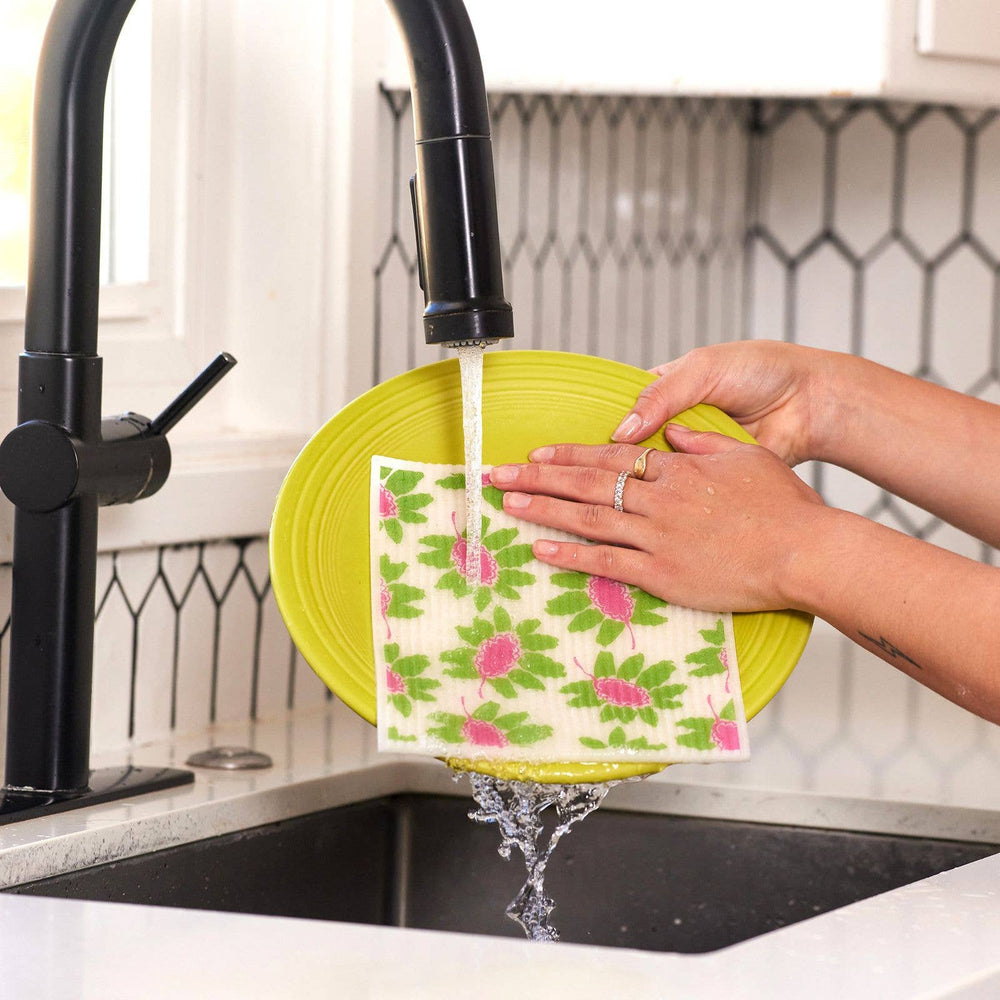 POPPIES PINK blu Cloths, set of 2