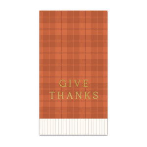 GVT1239 - Give Thanks Plaid Dinner Napkin