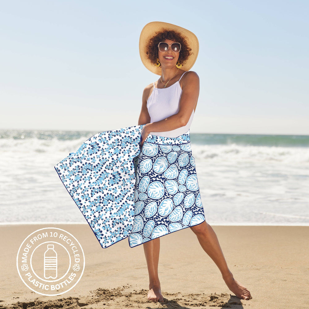 CORAL GARDEN Reversible Beach Towel
