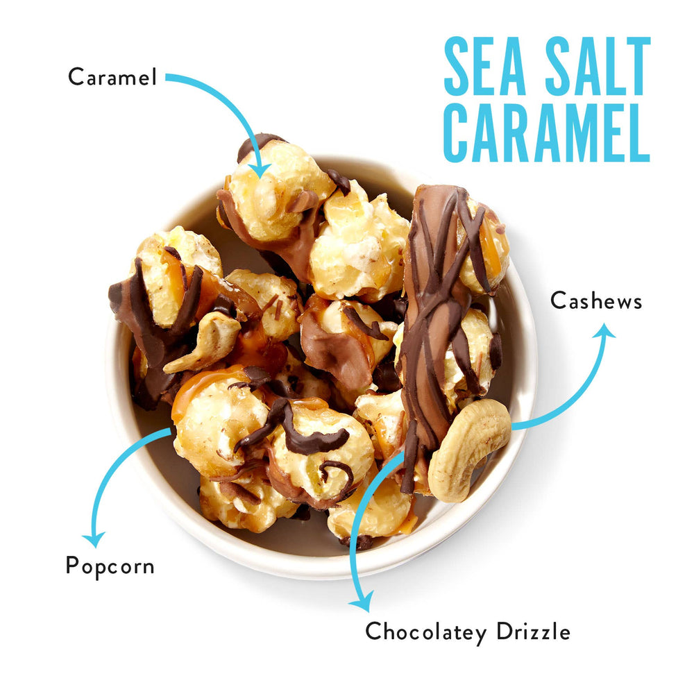 Sea Salt Caramel | Caramel Chocolate Popcorn | canisters