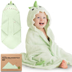 Playpals Hooded Baby Bath Towels for Newborn: Draco