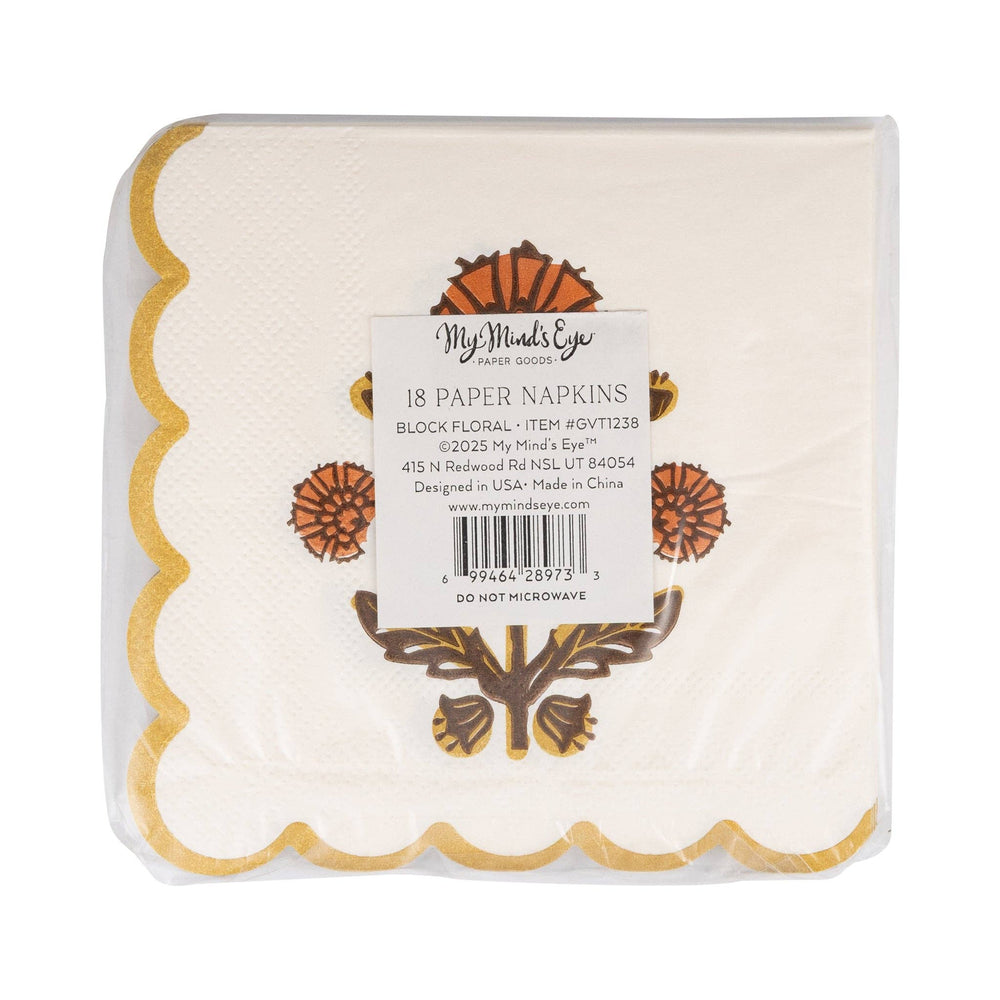 GVT1238 - Give Thanks Floral Cocktail Napkin