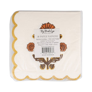 GVT1238 - Give Thanks Floral Cocktail Napkin