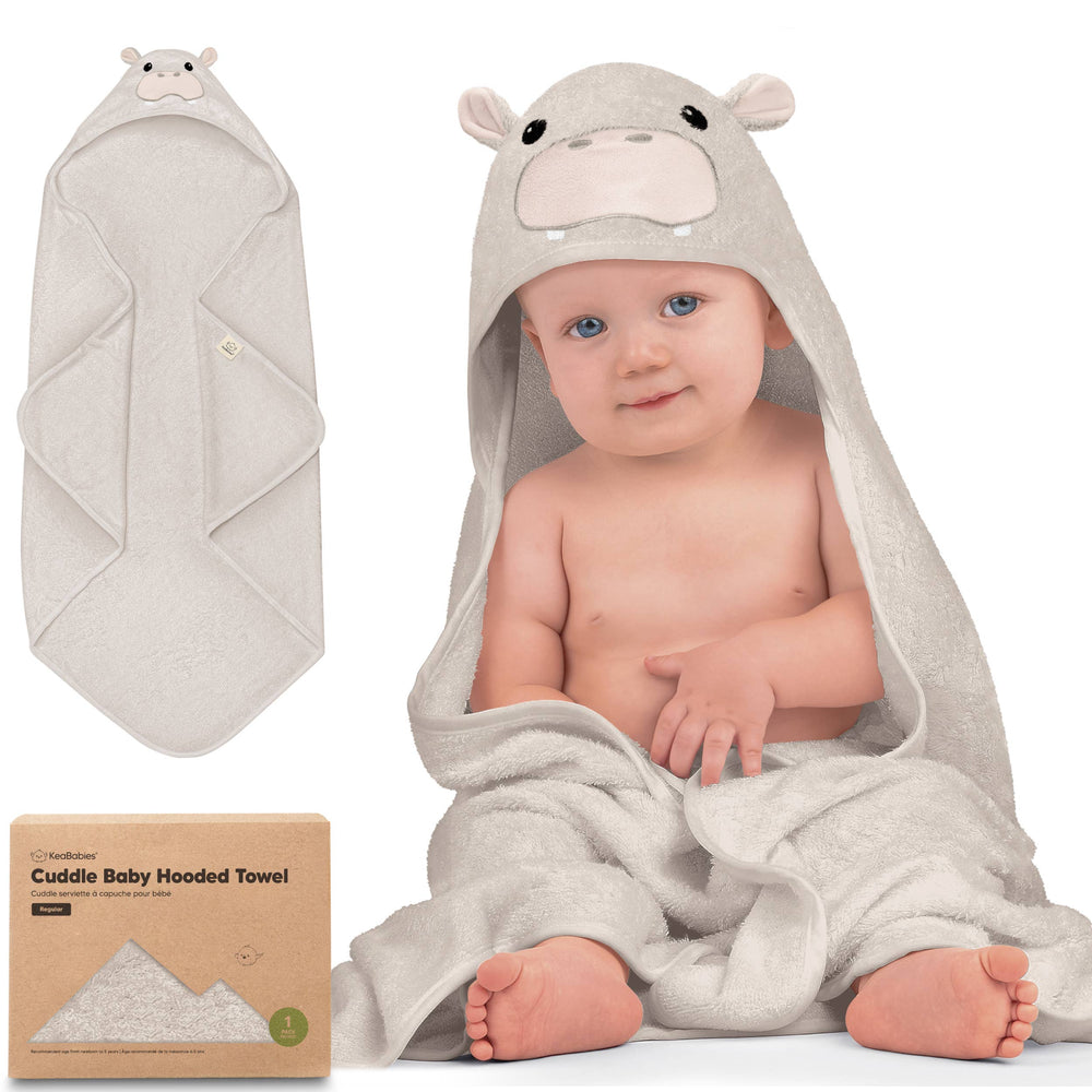 Cuddle Baby Hooded Towel: Hippo