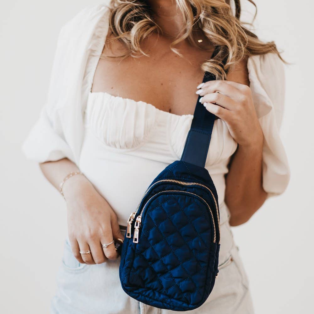 Puffer Bum Bag: Navy