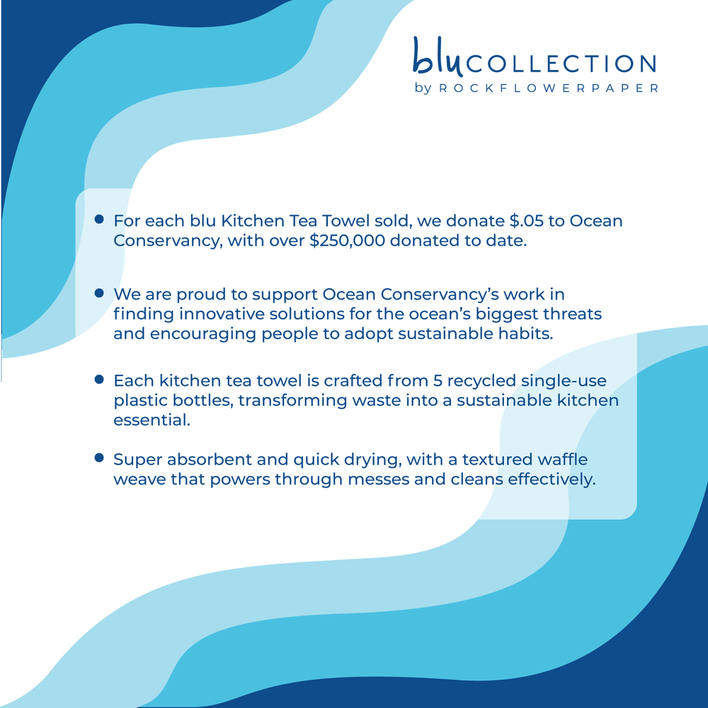 HYDRANGEA blu Kitchen Tea Towel