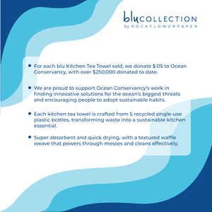 HYDRANGEA blu Kitchen Tea Towel