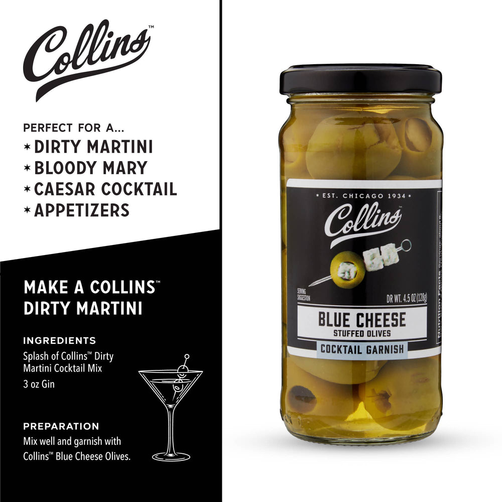 Gourmet Blue Cheese Stuffed Cocktail Olives 4.5 oz