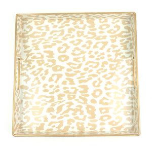 Natural Leopard Square Tray