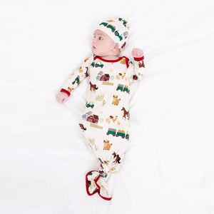 Newborn Gown Set - On the Farm