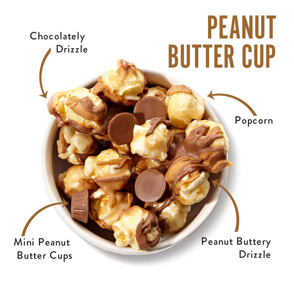Peanut Butter Cup | Caramel Chocolate Popcorn | canisters