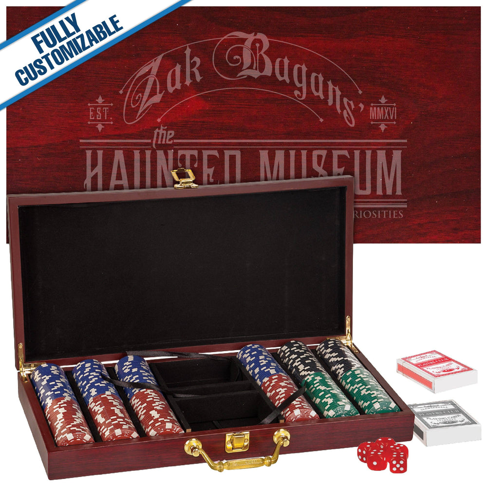 Engraved Poker Set - Fully Customizable: 100 Chips
