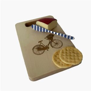 Maple Serving and Cutting Board with Handle - Bicycle
