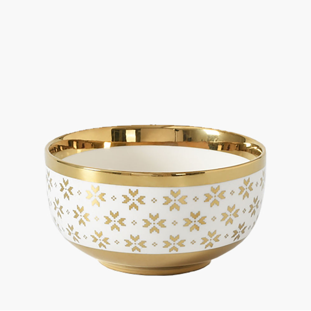 Gold Snowflake Bowl