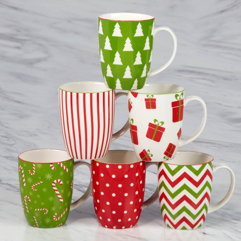 Holiday Fun Christmas Mug 14 oz. (6) asst.