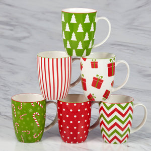 Holiday Fun Christmas Mug 14 oz. (6) asst.