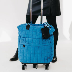 Tenley Quilted Tote Roller Bag: Tan