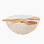 basket weave textured stoneware  bowl