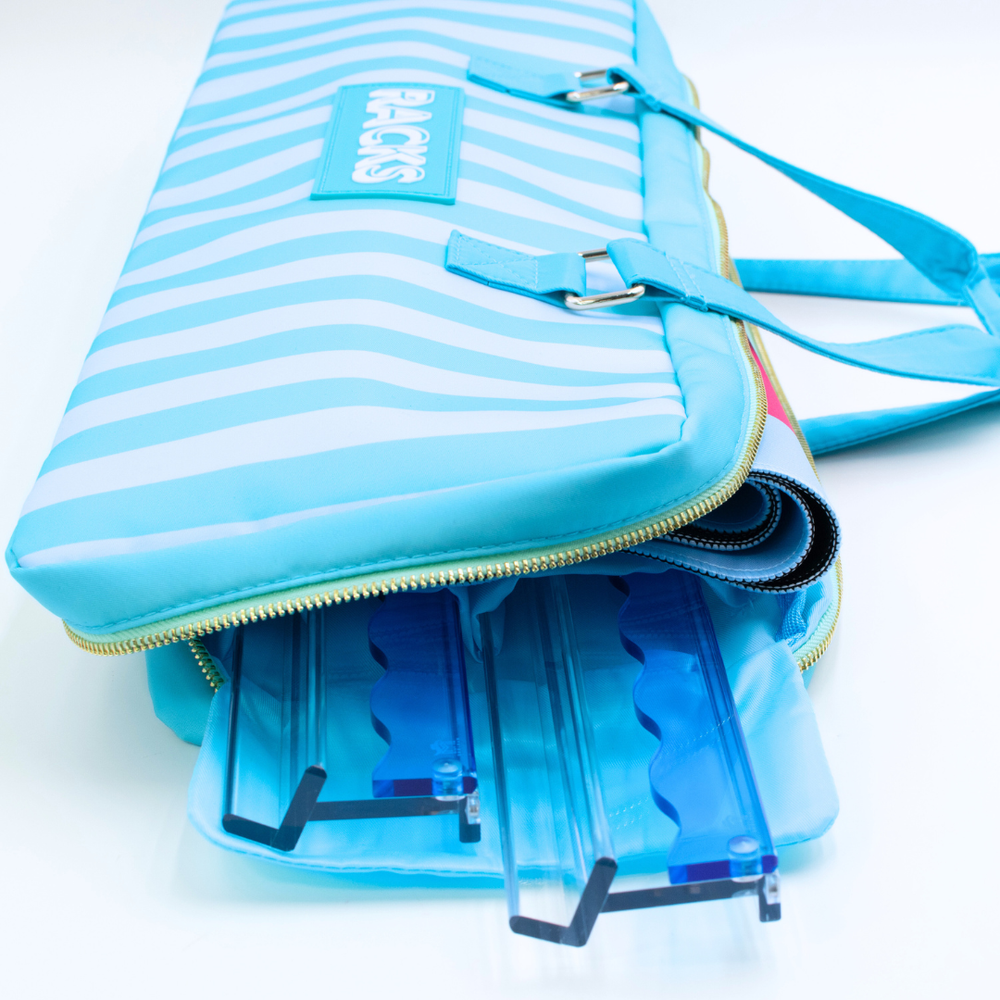 Wavy Acrylic Mahjong Racks | Many Colors | Magnetic Pushers: Multicolor