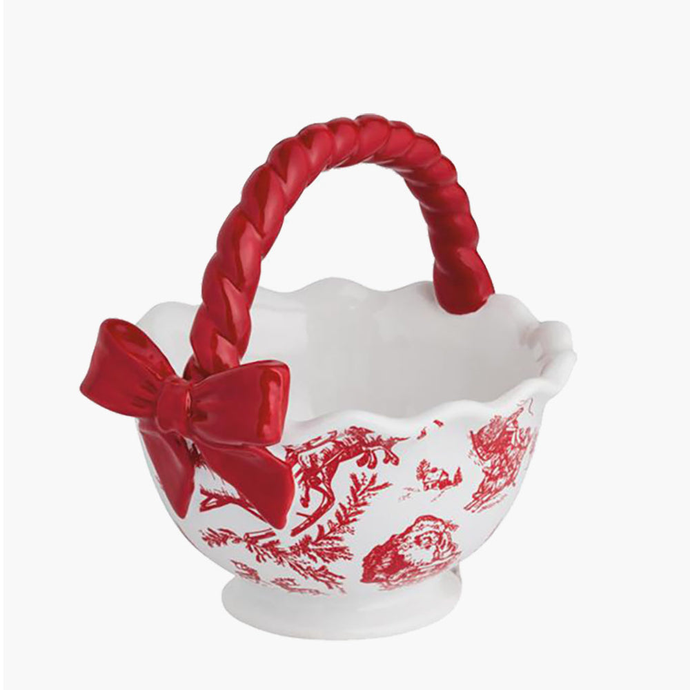 Toile Bow Candy Bowl