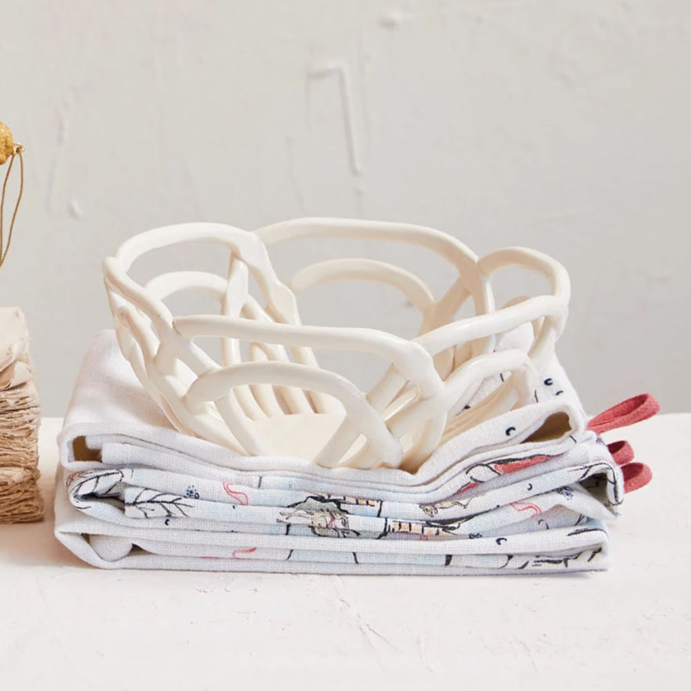 Stoneware Bread Basket