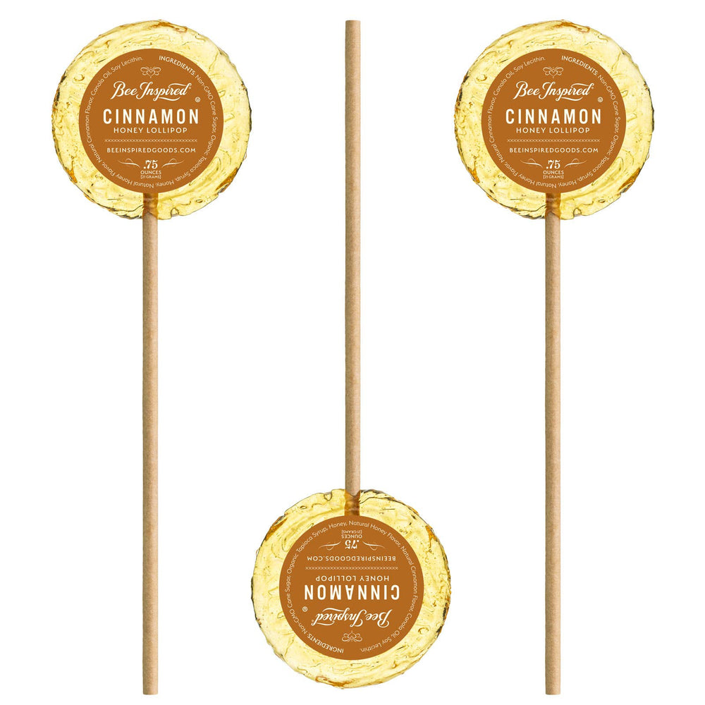 Holiday Honey Lollipops: Artisan Winter Treats | Box of 50: Cinnamon
