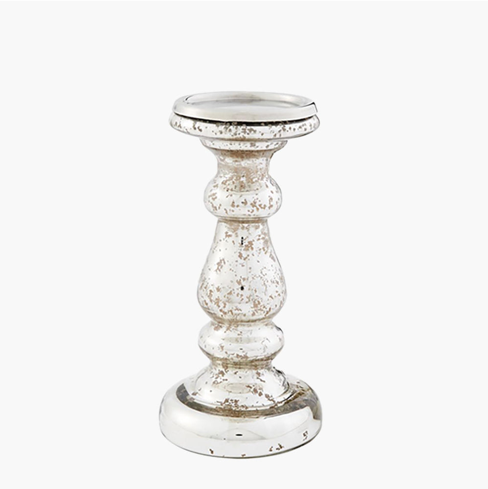 Mercury Glass Candlestick - Small