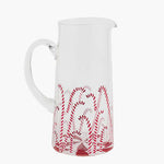 Candy Cane Glass Pitcher