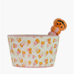 Pink Candy Corn Bowl & Spreader