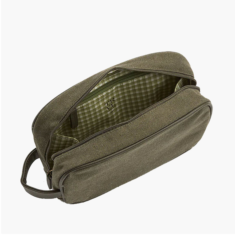 Coated Canvas Toiletry Bag - Cactus