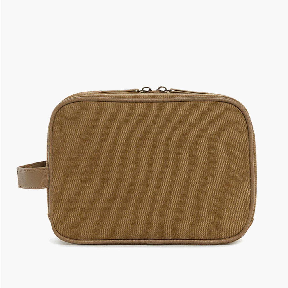 Coated Canvas Toiletry Bag - Hay