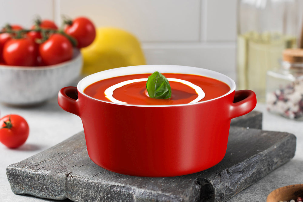Kook Ceramic Stackable Soup Bowls, 23.6 oz, Set of 4: White