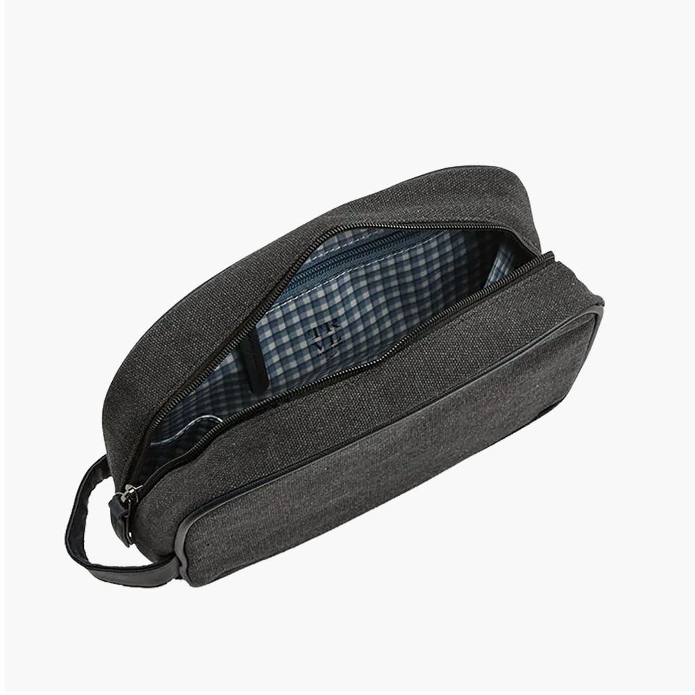 Coated Canvas Toiletry Bag - Indigo