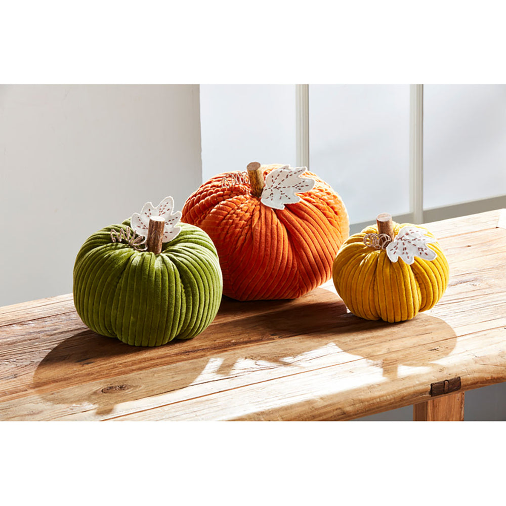 Corduroy Pumpkin Sitter - Green