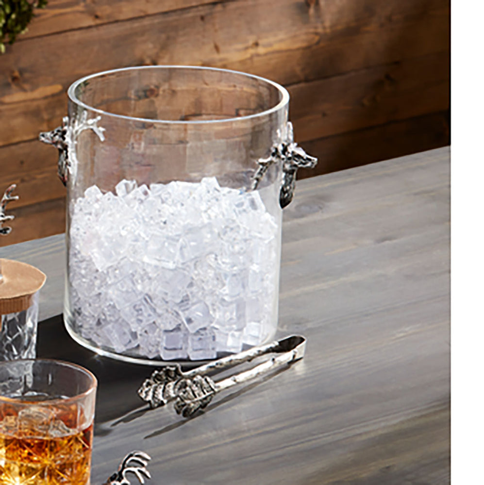 Deer Ice Bucket & Tong Set