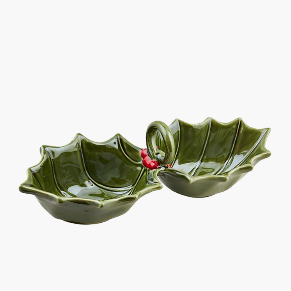 Double Holly Tidbit Set